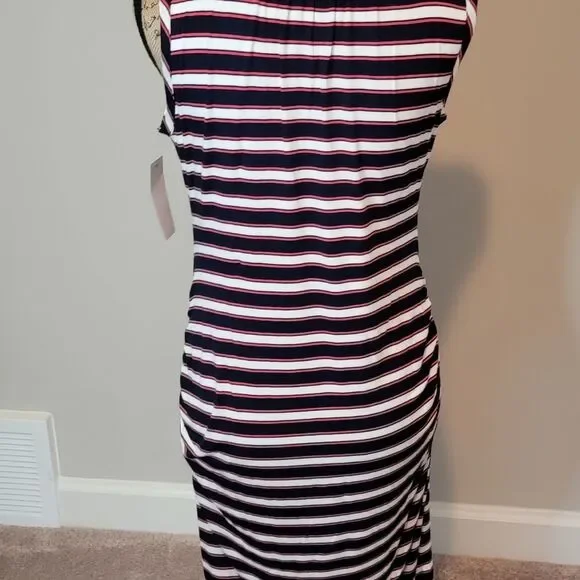 Loveappella blue red white stripped dress - Picture 3 of 6